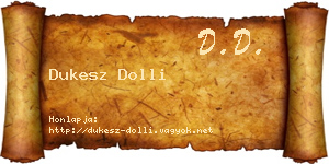 Dukesz Dolli névjegykártya